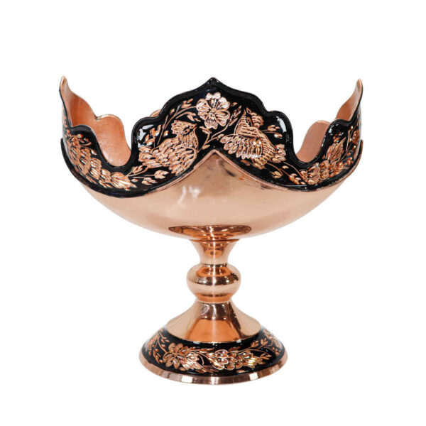 Persian Copper Decorative Bowl -  Elegant Artisanal Design for Your Table