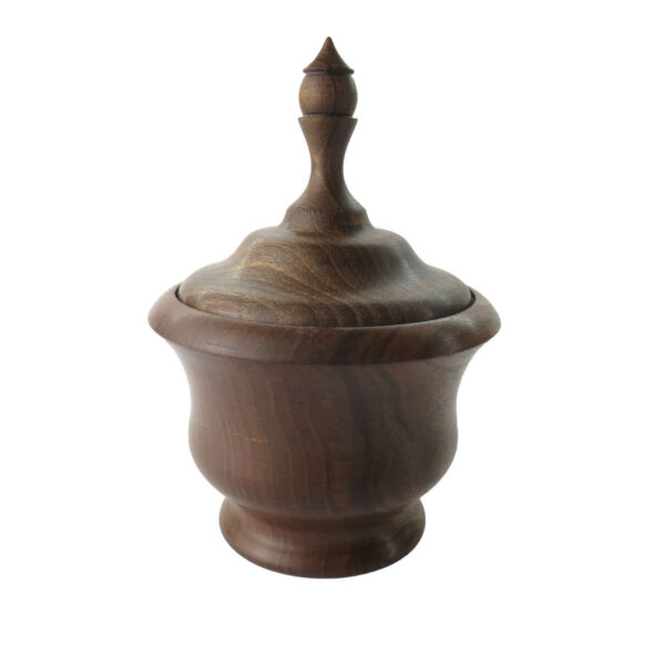 Wooden Sugar Bowl for Stylish Storage - Carved Harmony