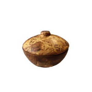 Beautifully Crafted Wooden Sugar Bowl – Elegant and Practical