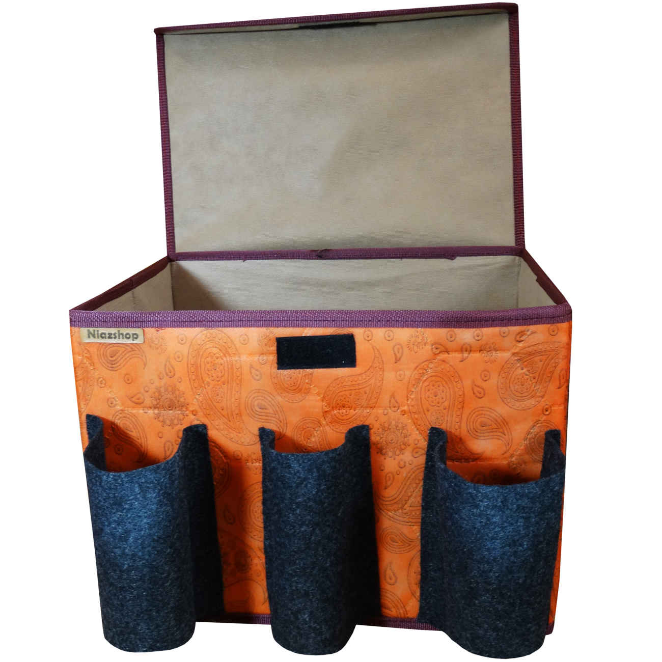 Car Trunk Organizer – Durable & Waterproof Base & Collapsible with Paisley Design