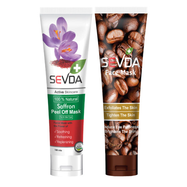 Coffee & Saffron Face Mask - Cleanser, Face Soothing & Refreshing (Set of 2)