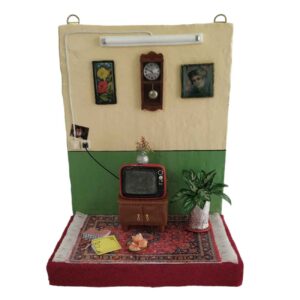 Decorative Figurine – Vintage Living Room A Cozy Corner of Yesteryear