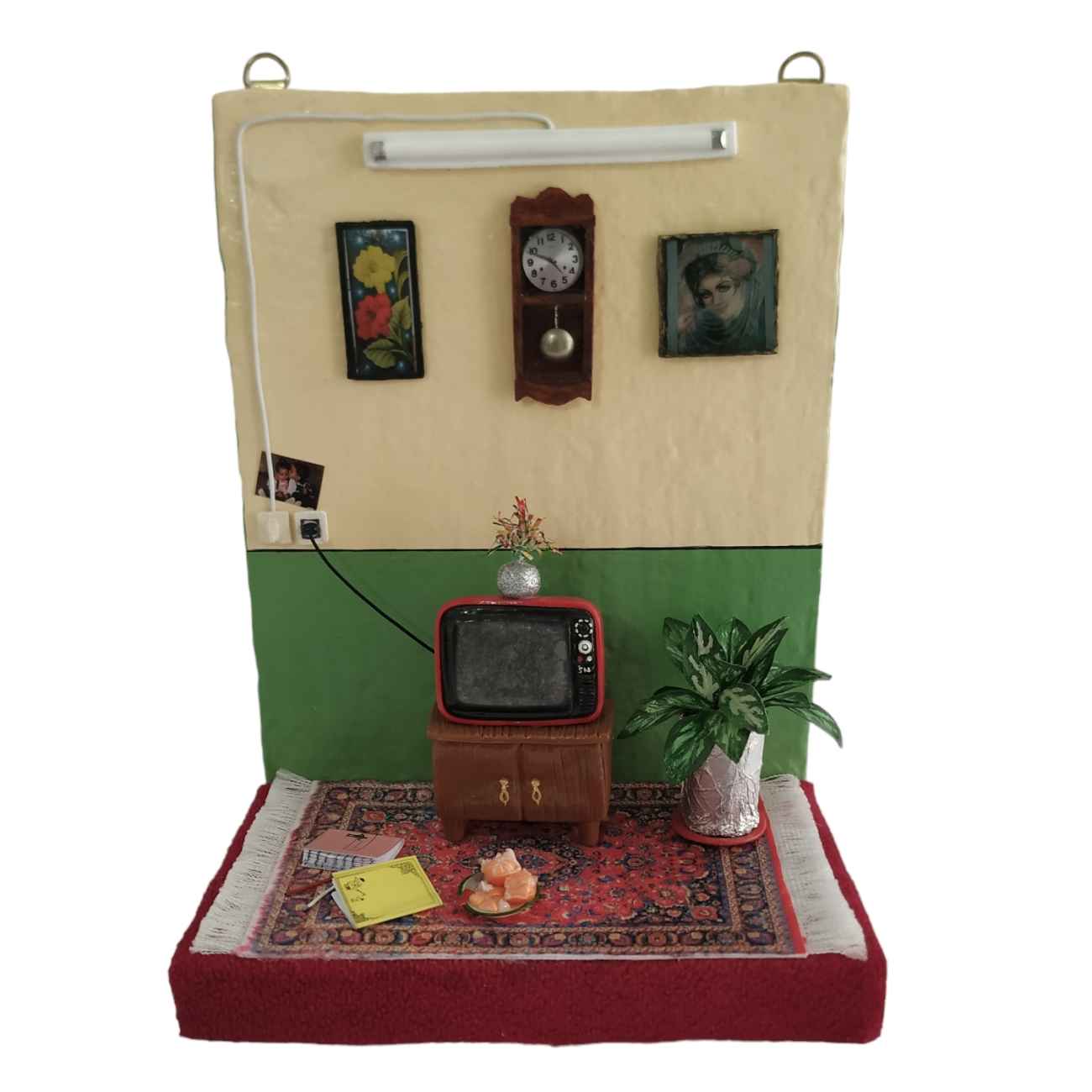 Decorative Figurine - Vintage Living Room A Cozy Corner of Yesteryear