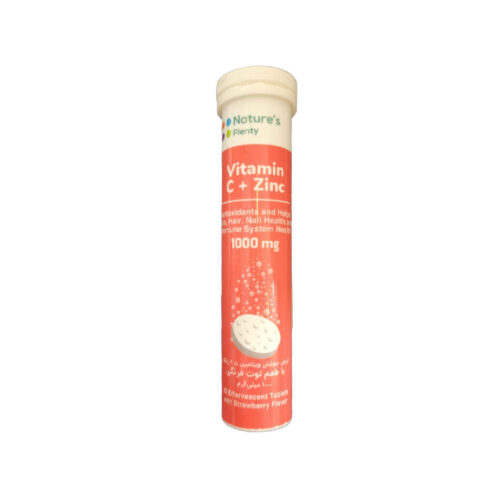 Effervescent Vitamin C and Zinc Strawberry Tablet – Pack of 20 Tablet