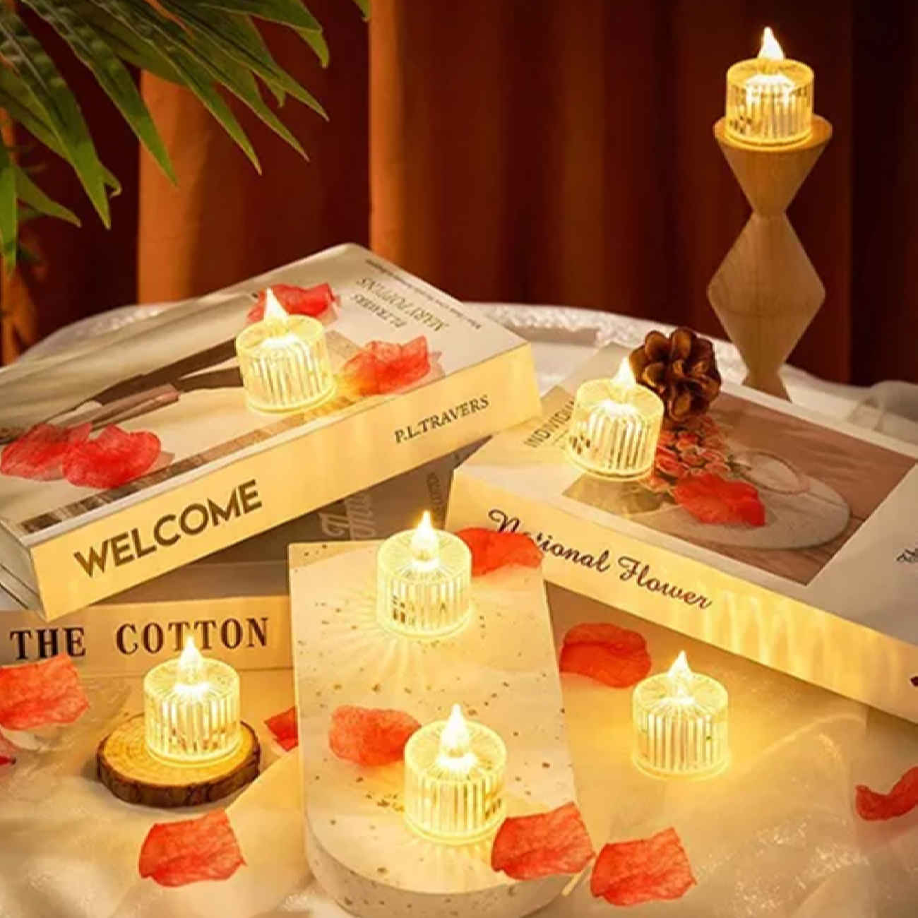 Elegant LED Christmas Candle – Warm and Flickering Holiday Glow (Set of 2)