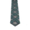 Embroidered Men's Necktie - Persian Inspired Handcrafted Detail in Green