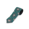 Embroidered Men's Necktie - Persian Inspired Handcrafted Detail in Green