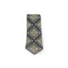 Embroidered Men's Necktie - Persian Inspired Handcrafted Detail in Light Gray