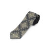 Embroidered Men's Necktie - Persian Inspired Handcrafted Detail in Light Gray