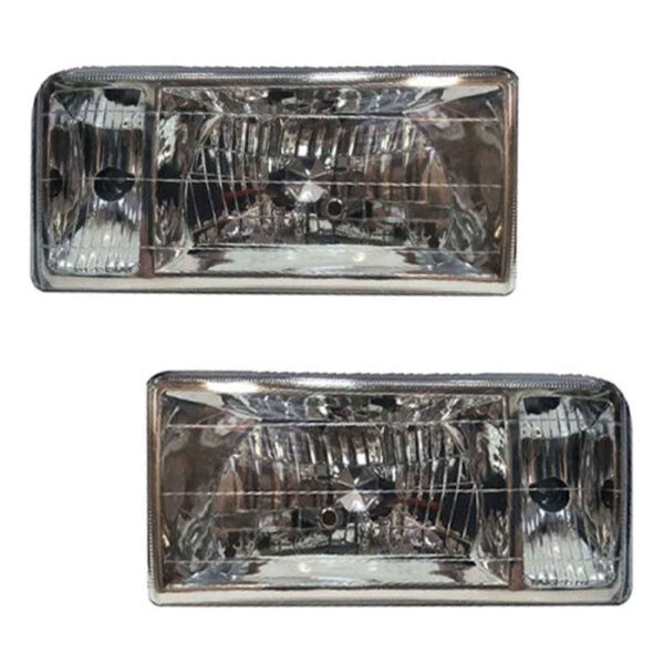 Front Car Headlight - Suitable for Paykan in Silver (Pack of 2)