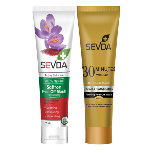 Gold & Saffron Face Mask – Face Soothing & Refreshing (Set of 2)