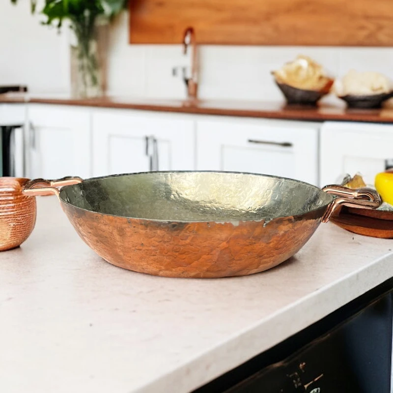 Hammered Persian Copper Frying Pan – Roudabe Design