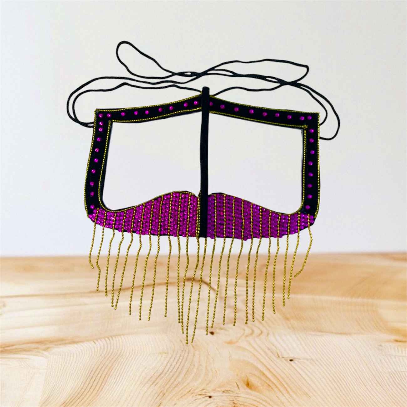 Handcrafted Battoulah Mask – Draped in Glamour and  Splendor