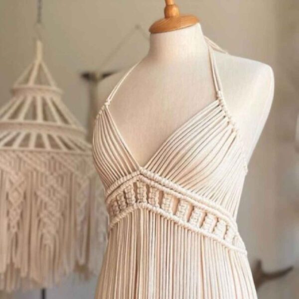 Handcrafted Bohemian Macrame Dress for Unmatched Style and Comfort