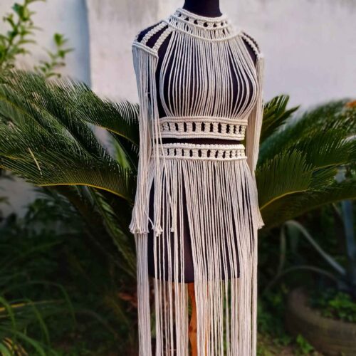 Handcrafted Bohemian Macrame Dress – Suitable for Beach Party & Summer