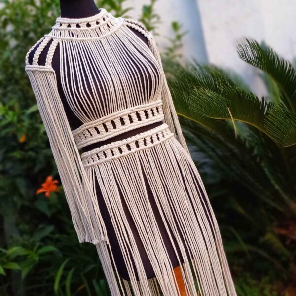 Handcrafted Bohemian Macrame Dress – Suitable for Beach Party & Summer