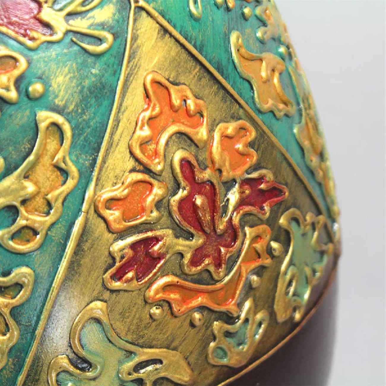Handcrafted Decorative Persian Pottery Bud Vase with Embossed Design