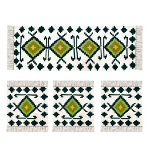 Handcrafted Embroidered Tablecloth – Perfect Blend of Style and Functionality Set of 4