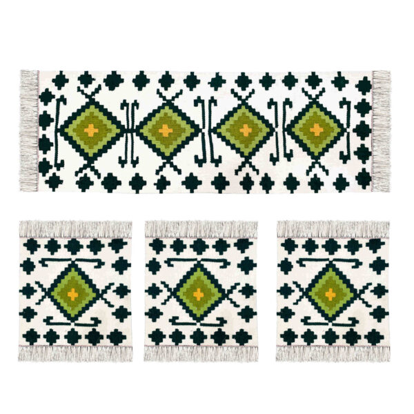 Handcrafted Embroidered Tablecloth - Perfect Blend of Style and Functionality Set of 4