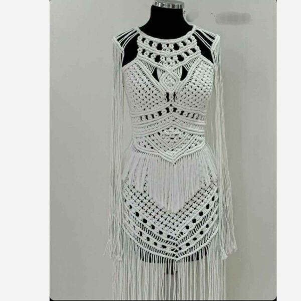 Handcrafted Macrame Dress – Beautifully Knotted Details for Breathable Summer Style