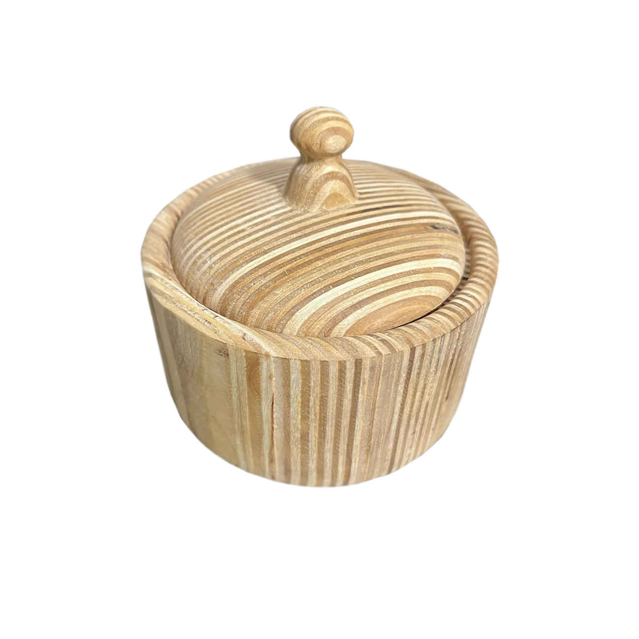 Handcrafted Wooden Sugar Bowl - A Natural Touch for Your Kitchen