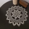 Handmade Crochet Tablecloth with Flower Design Chic & Lux in Cream