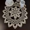 Handmade Crochet Tablecloth with Flower Design Chic & Lux in Cream