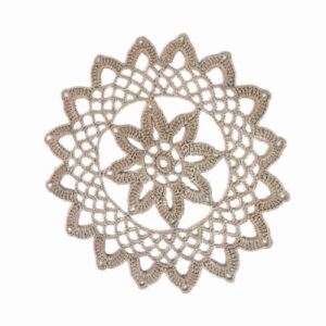 Handmade Crochet Tablecloth with Flower Design Chic & Lux in Cream