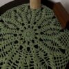 Handmade Crochet Tablecloth with Leaf Design Chic & Lux in Green