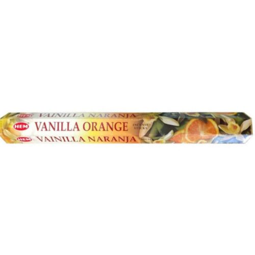 Hem Incense Sticks – Vanilla Orange Soothing Aromas for Any Space (4 Packs of 20)