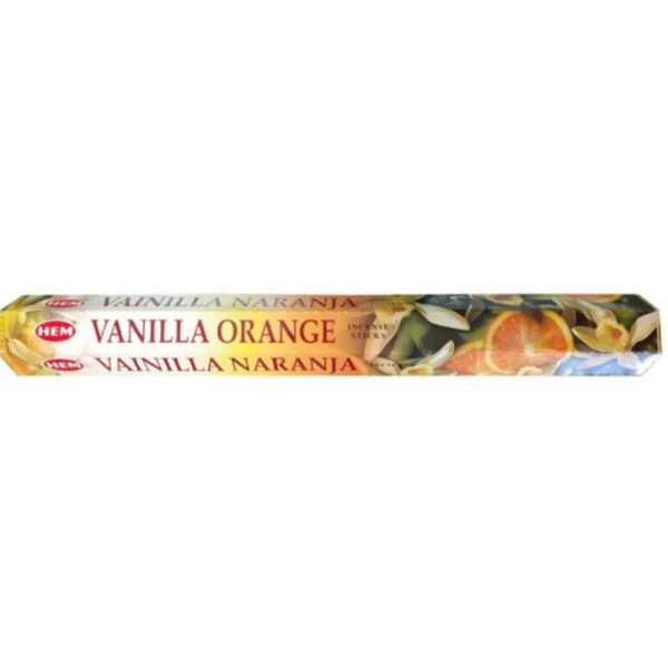Hem Incense Sticks - Vanilla Orange Soothing Aromas for Any Space (4 Packs of 20)