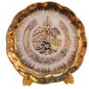 Islamic Decorative Plate Featuring Ayat Al Korsi Design with Elegant Stand