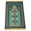 Islamic Velvet Prayer Rug – Padded Janamaz with Madinah Design for Comfortable Prayers