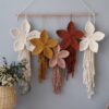 Macrame Wall Hanging Tapestry: Elegant Floral Design for Home Decor