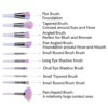 Magical Twist Makeup Brush Set – Rainbow Bristles, 10-Piece