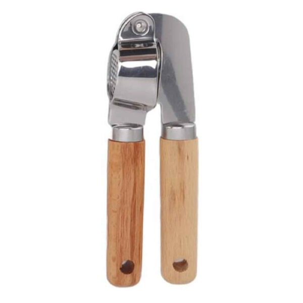 Manual Garlic Press with Wooden Handle - Chic & Durable