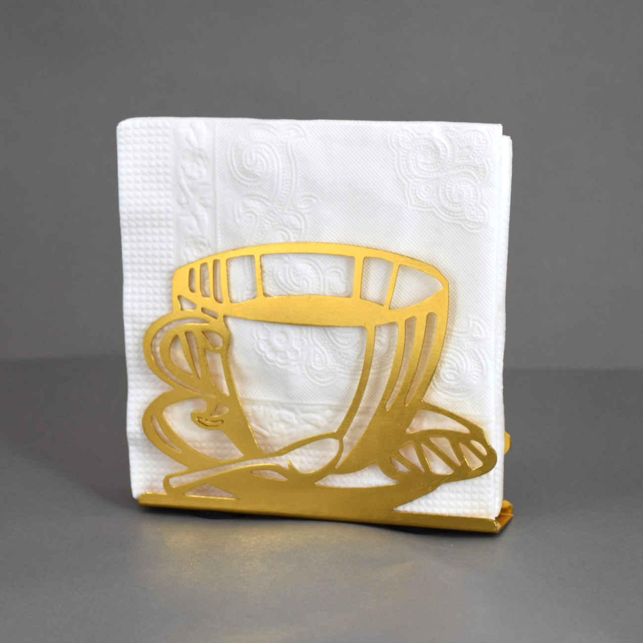 Metal Tissue Paper Holder – Stylish & Ideal for Living Room with Cup Design
