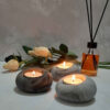 Minimalist Concrete Candle Holder - Simple & Durable, Set of 3
