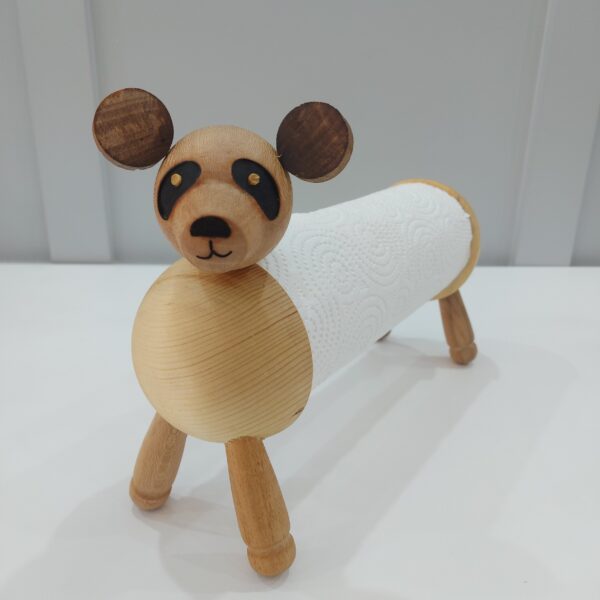 Novelty Wooden Panda Paper Towel Holder – Stylish & Functional Kitchen Organizer