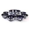 Artistic Pottery Bowl - For Serving Yogurt, Soup, Ash, Noodles, Ice Cream | Black (Set of 6)