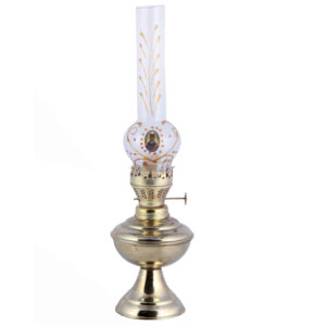 Persian Brass Kerosene Oil Lamp with Shah Abbasi Design for Your Home Decor
