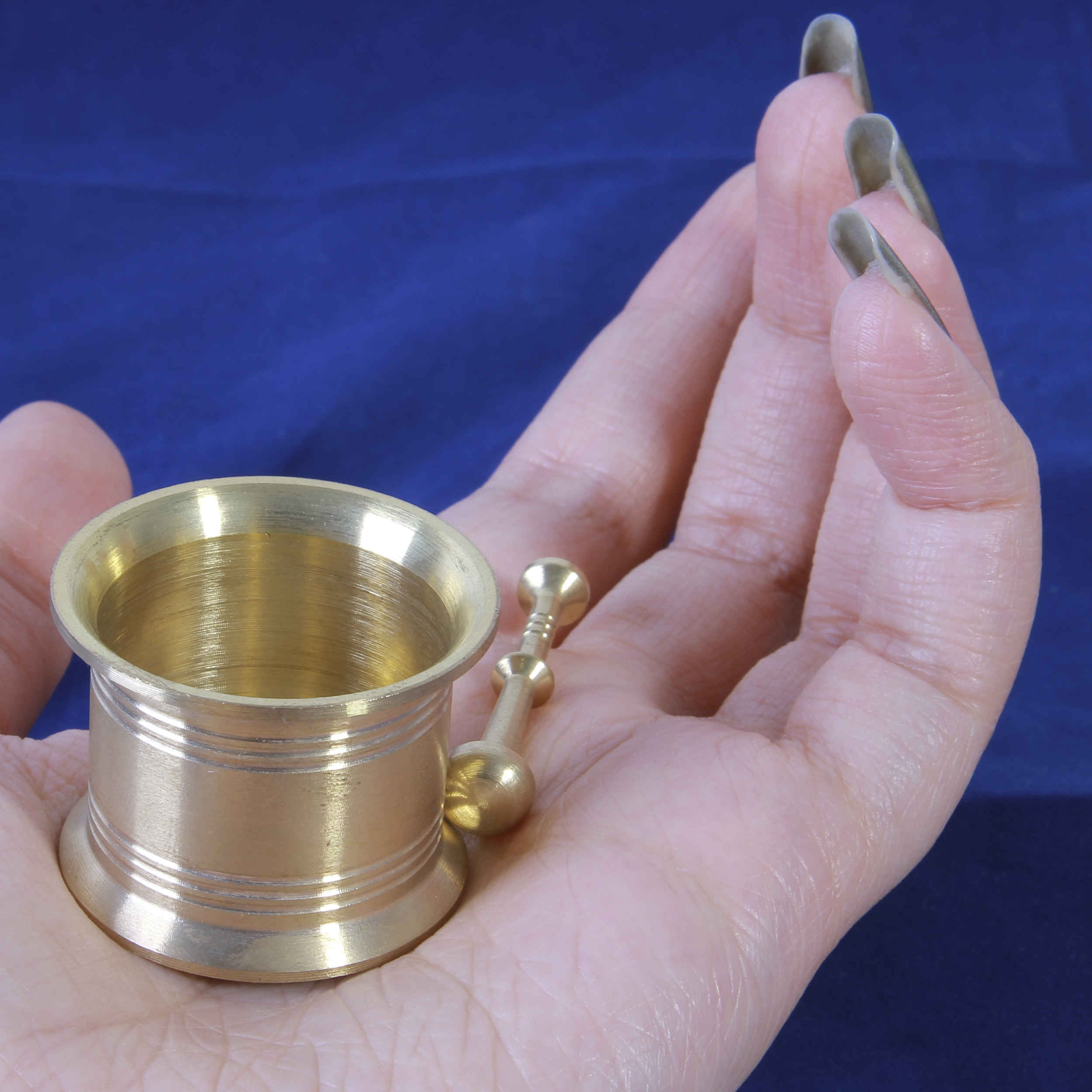 Persian Brass Mortar & Pestle for Grinding & Pounding Spices