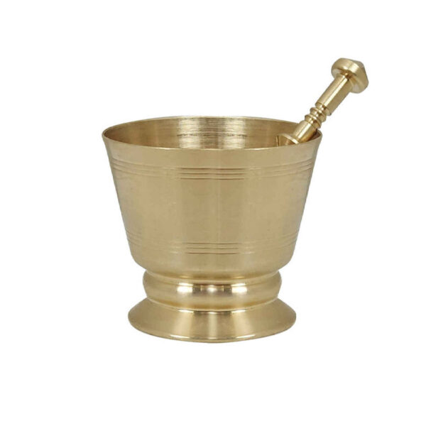 Persian Brass Mortar & Pestle with Stand - Functional Spice Grinder for Your Kitchen