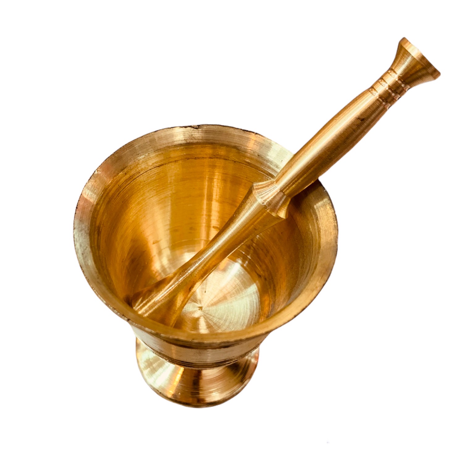Persian Brass Mortar & Pestle with Stand, Saffron Grinder Model