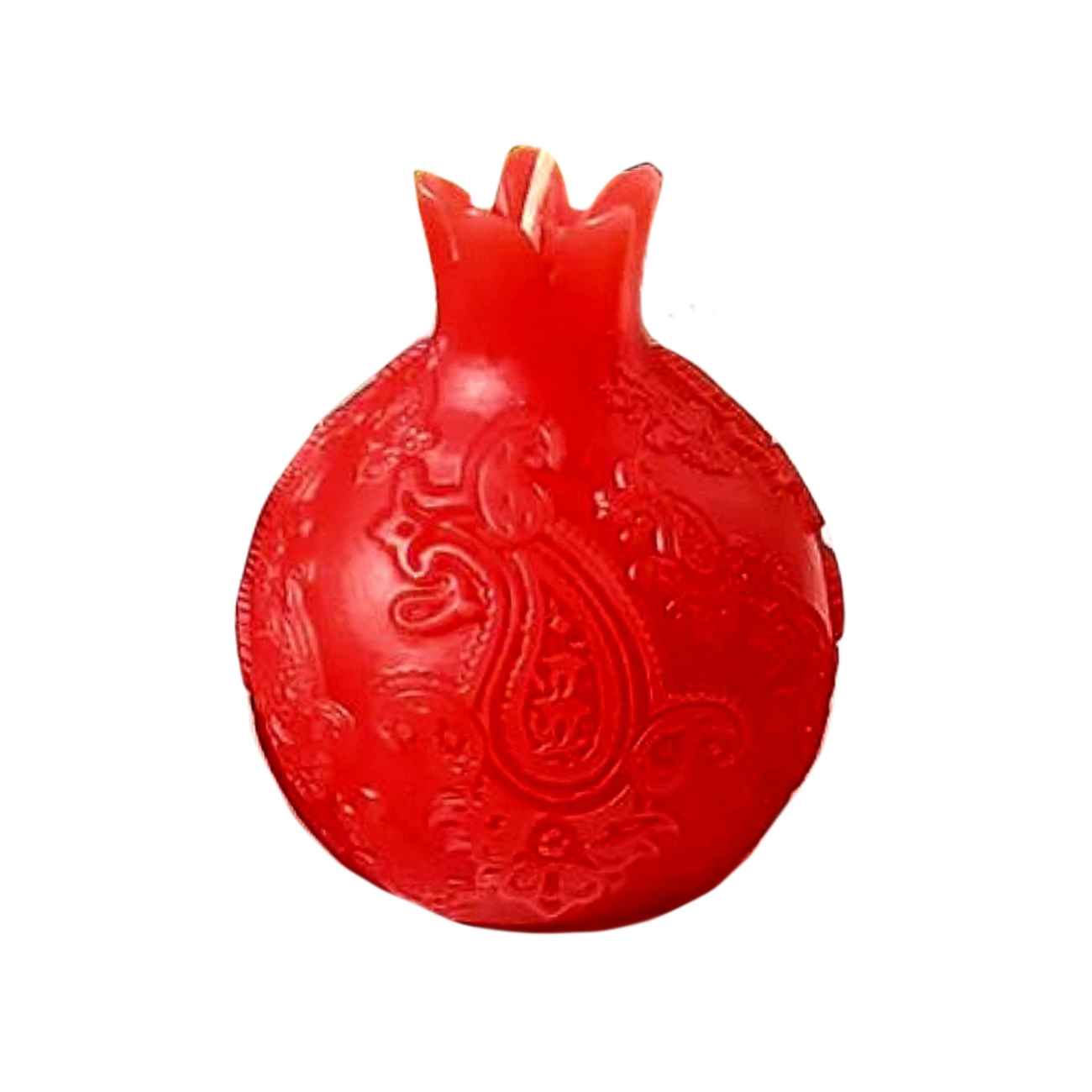 Persian Candle for Yalda Night - Pomegranate Model with Paisley Design