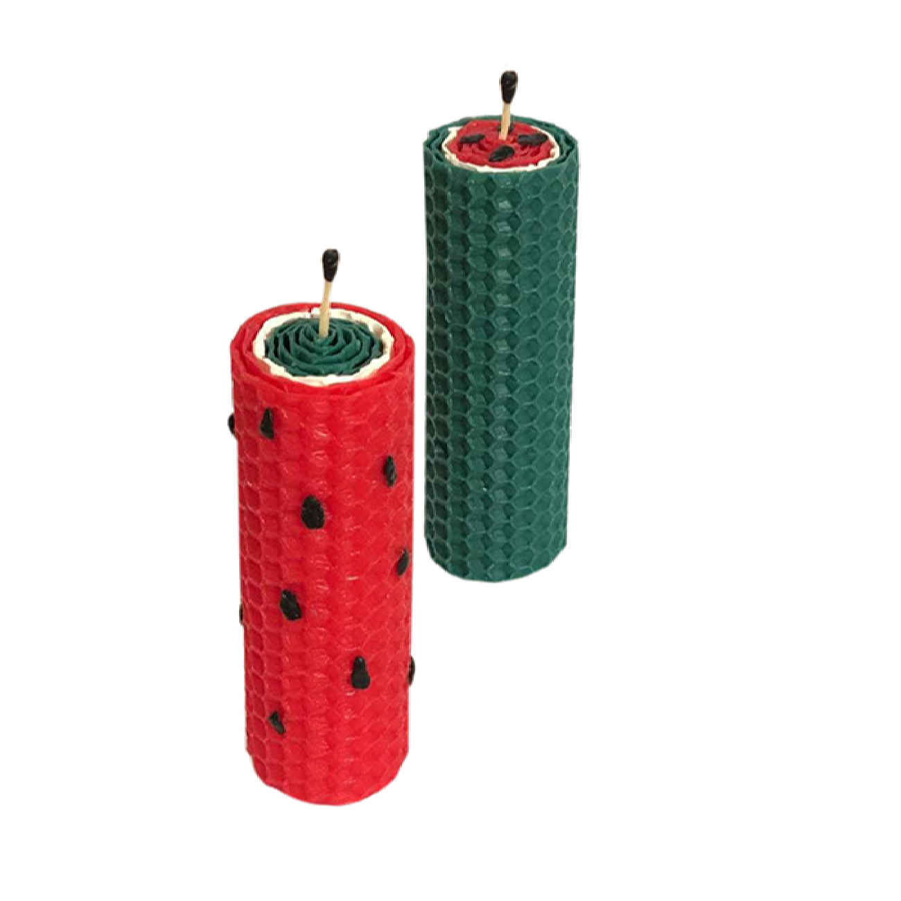 Persian Candle for Yalda Night - Small Watermelon Model Set of 2