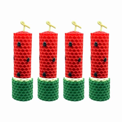 Watermelon Candle Set – Small Model (4-Pack), Suitable for Yalda Night