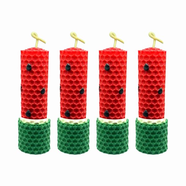 Watermelon Candle Set – Small Model (4-Pack), Suitable for Yalda Night