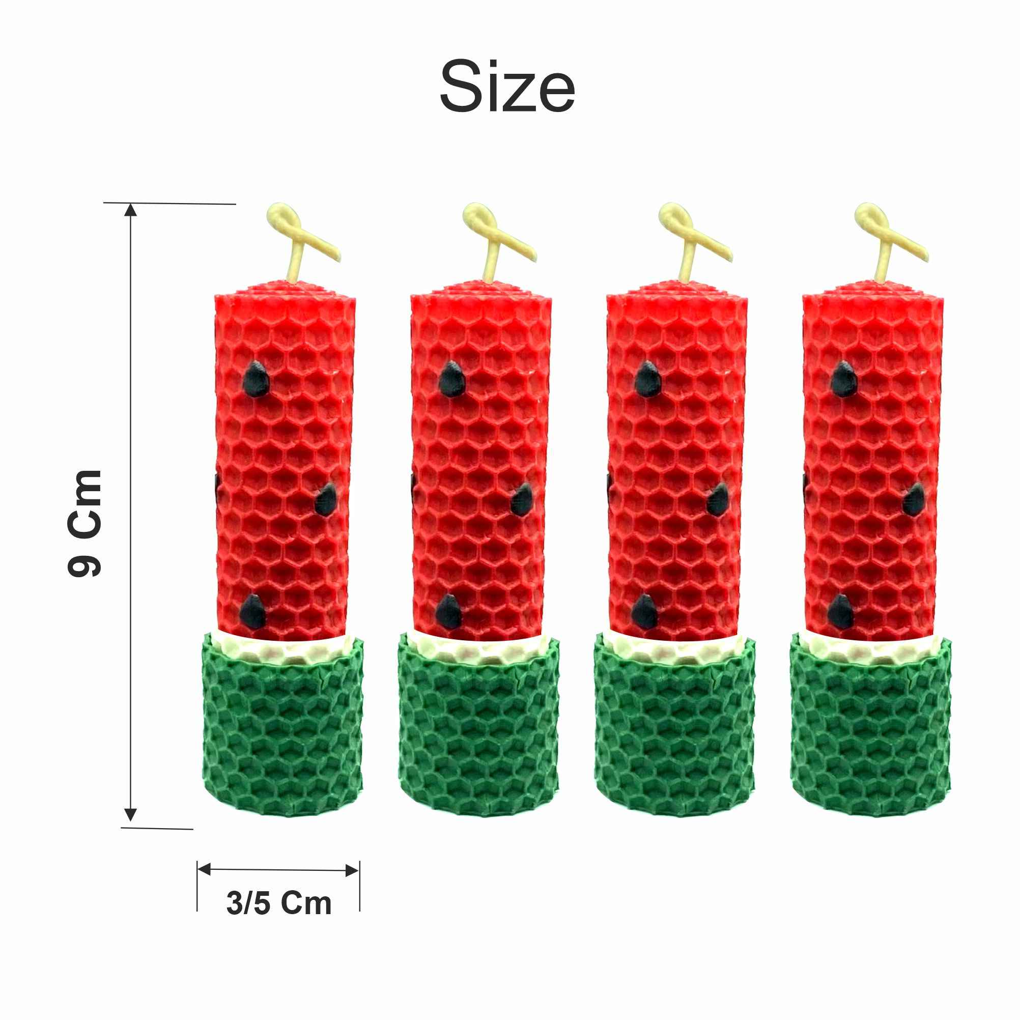 Watermelon Candle Set – Small Model (4-Pack), Suitable for Yalda Night
