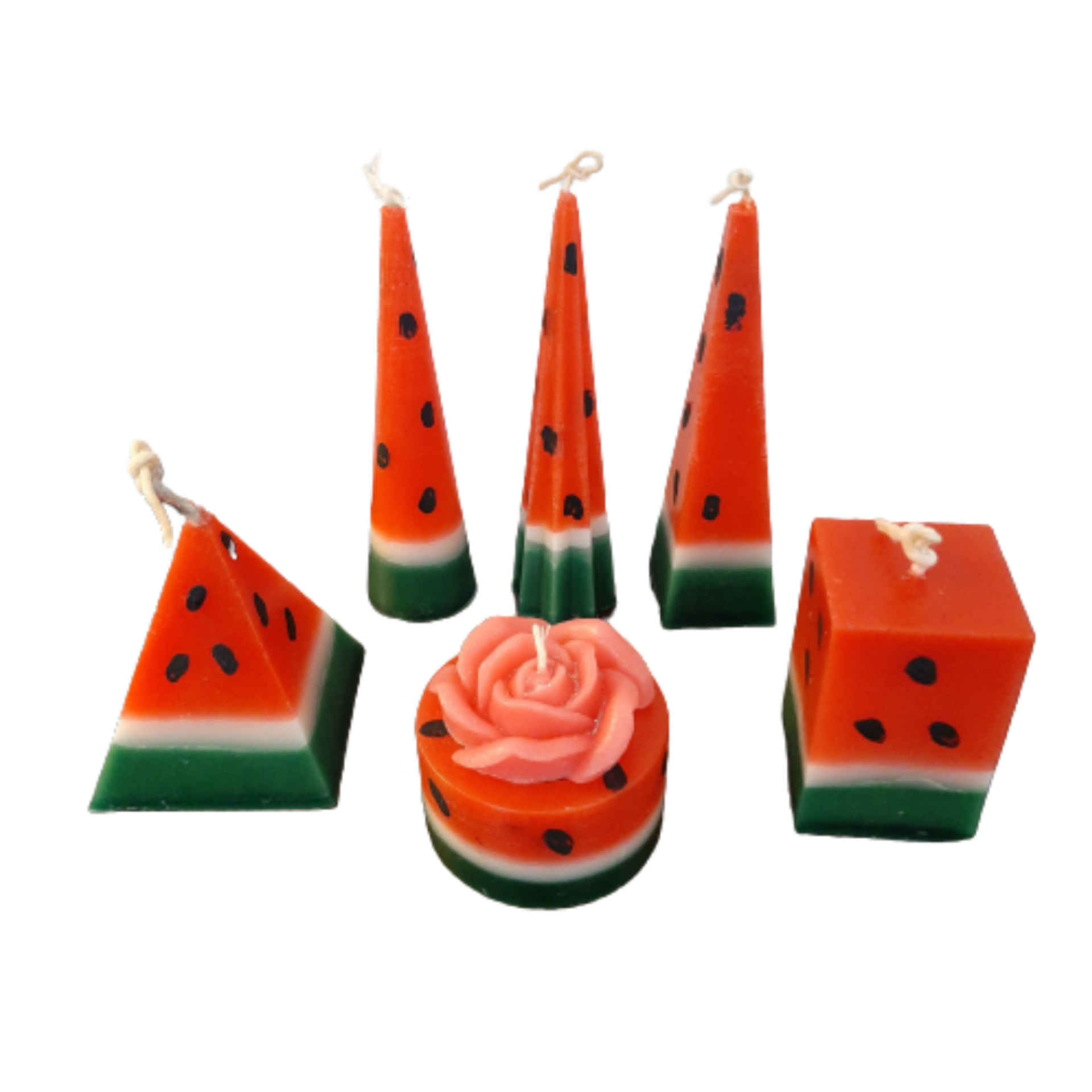 Watermelon Candle Set – Small Model (6-Pack), Ideal for Shabe Yalda